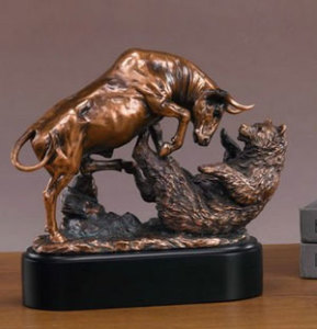 bull and bear sculpture amazon