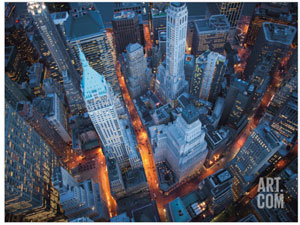 wall street aerial view