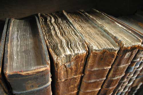 collection of old books