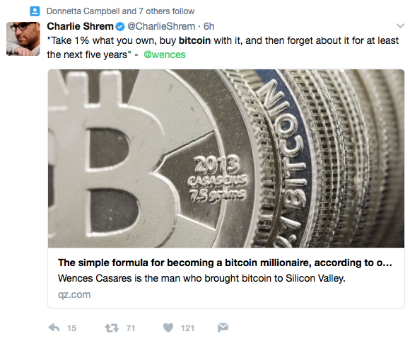 bitcoin tweet